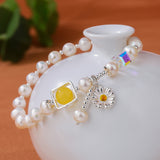 Sunlight Bloom Pearl Bracelet
