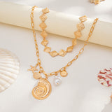 Ocean Muse Shell Layered Necklace