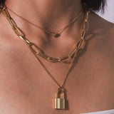 Lock & Heart Layered Necklace