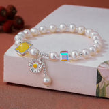 Sunlight Bloom Pearl Bracelet