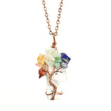 Tree of Life Healing Crystal Pendant Necklace