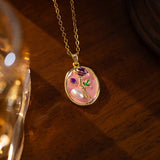 Blossom Enamel Pendant Necklace