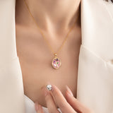 Blossom Enamel Pendant Necklace