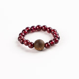 Garnet & Agarwood Energy Ring