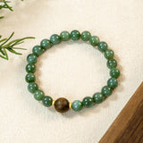 Qi Nan Agarwood & Celestial Jade Beaded Bracelet