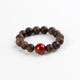 Red Agate & Agarwood Energy Ring