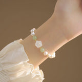 Pearl & Jade Blossom Bracelet