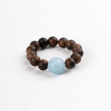 Agarwood & Aquamarine Energy Ring