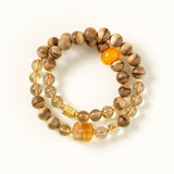 Citrine & Sandalwood Prosperity Bracelet Set