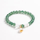 Green Strawberry Crystal & Jade Gourd Bracelet