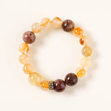 Sheep Zodiac Harmony Bracelet – Rutilated Quartz & Lepidolite