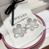 Baroque Bloom Silver Earrings