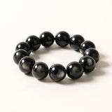 Black Silver Obsidian Radiance Bracelet