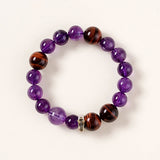 Snake Zodiac Guardian Bracelet – Amethyst & Red Tiger’s Eye for Focus