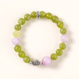 Green Jade & Rose Quartz Growth Bracelet