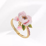 Romantic Pink Rose Ring