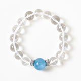 Aquamarine Clear Quartz Bracelet