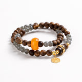 Agarwood & Smoky Amethyst Energy Bracelet