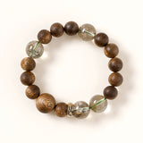 Rabbit Zodiac Guardian Bracelet – Garden Quartz & Wood for Heart Clarity