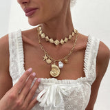 Ocean Muse Shell Layered Necklace