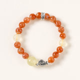 Sunstone & White Jade Radiance Bracelet