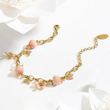 Blossom Peach Charm Bracelet