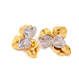 Sculpted Metallic Orchid Earrings