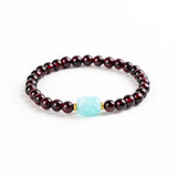 Garnet & Amazonite Crystal Bracelet