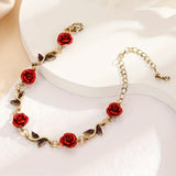 Rose Bloom Charm Bracelet