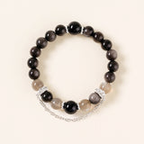 Obsidian & Smoky Quartz Protection Bracelet