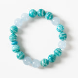 Amazonite Blue Chalcedony Crystal Bracelet