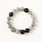 Rat Zodiac  Guardian Bracelet – Aquamarine & Obsidian Water Protector