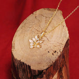 Golden Lotus Pendant Necklace