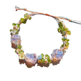 Handcrafted Raw Crystal & Flower Beaded Bracelet