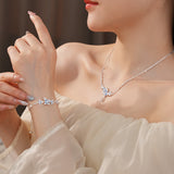 Blue Blossom Pearl Bracelet