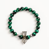 Green Tiger's Eye & Vajra Crystal Bracelet