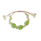 Raw Peridot Knotted Bracelet