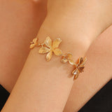Golden Blossom Flower Bracelet