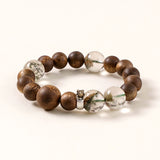 Rabbit Zodiac Guardian Bracelet – Garden Quartz & Wood for Heart Clarity
