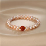 Southern Red Agate Pearl Harmony Bracelet