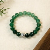 Green Strawberry Quartz Beaded Bracelet