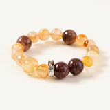 Sheep Zodiac Harmony Bracelet – Rutilated Quartz & Lepidolite
