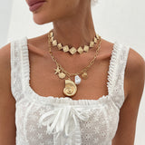 Ocean Muse Shell Layered Necklace
