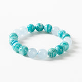 Amazonite Blue Chalcedony Crystal Bracelet