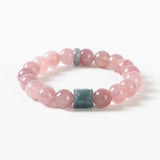 Madagascar Rose Quartz Jadeite Harmony Bracelet