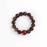 Red Agate & Agarwood Energy Ring