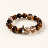 Dragon Zodiac Guardian Bracelet – Tiger’s Eye & Smoky Quartz for Power