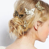 Golden Butterfly Hair Clip