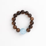 Agarwood & Aquamarine Energy Ring