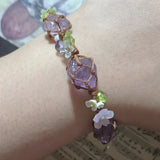 Amethyst & Floral Bracelet